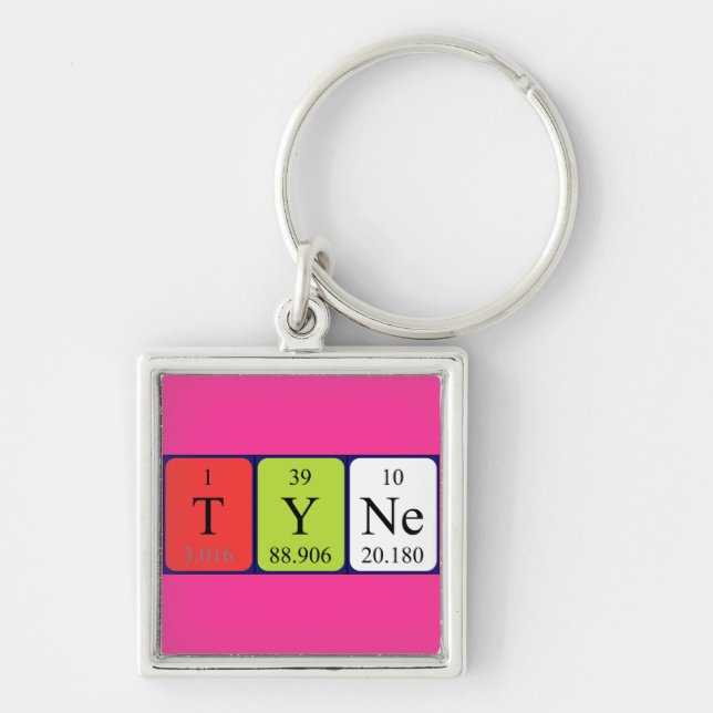 Tyne Periodisk nyckelring bord namn (Framsidan)