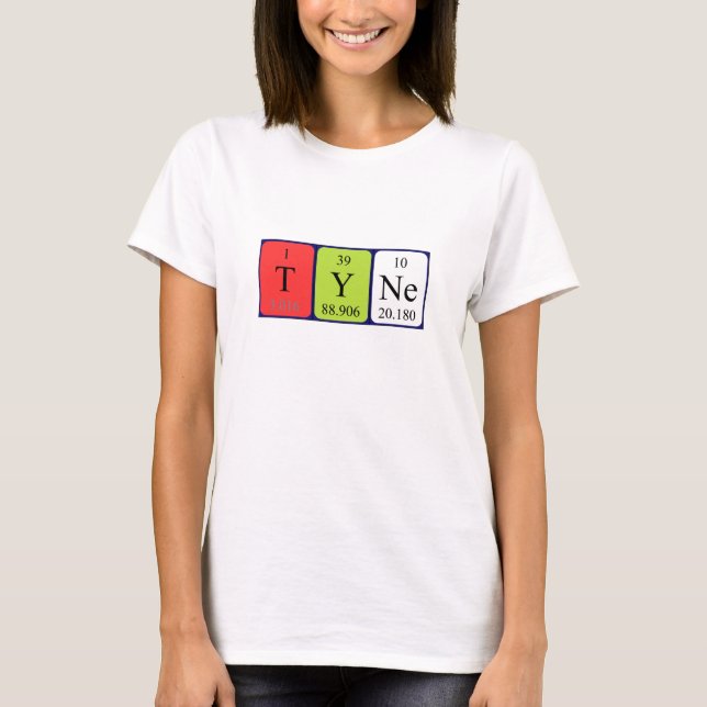 Tyne periodisk skjorta bord namn t-shirt (Framsida)