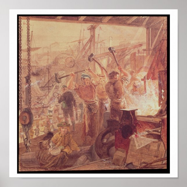 Tyneindustrin: Järn och kol (w/c) Poster (Framsidan)