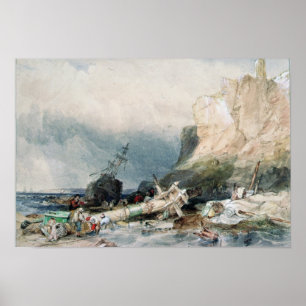 Tynemouth Castle, Tyne and Bära, med Wreck Poster