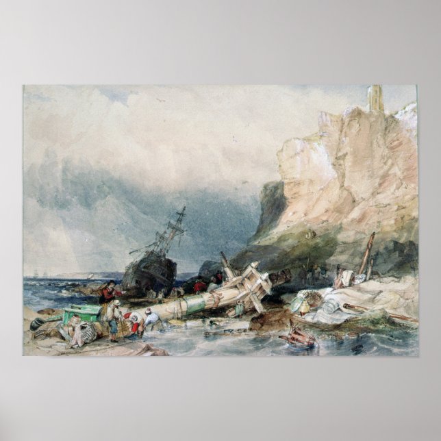 Tynemouth Castle, Tyne and Bära, med Wreck Poster (Framsidan)