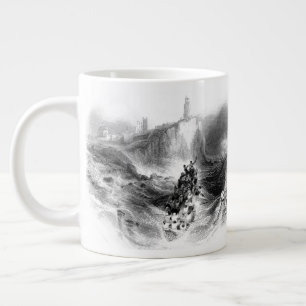 Tynemouth fyr och Harbour Jumbo Mugg