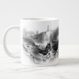 Tynemouth Lighthouse och Harbour Jumbo Mugg