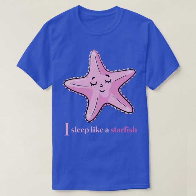 Tyngd Starfish Gift Cute Bra Night Gift Sleeping T Shirt (Design framsida)