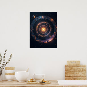 Tyngden av former – Kosmisk geometrisk abstrakt Poster