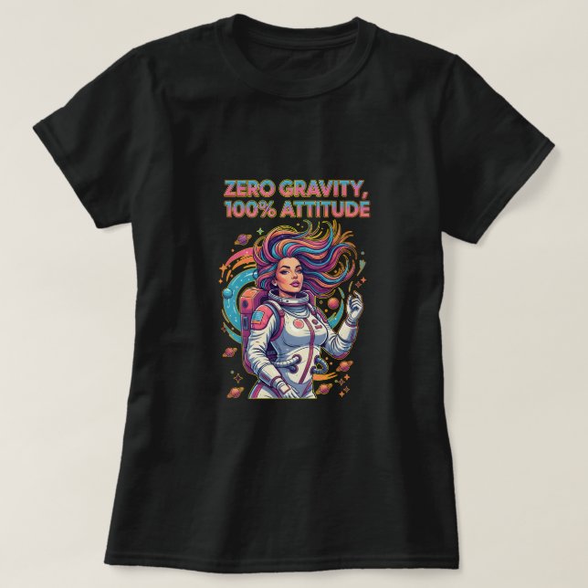 Tyngdlöshet, 100% Attityd T Shirt (Design framsida)