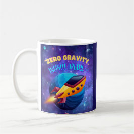 Tyngdlöshet oändliga drömmar kaffemugg