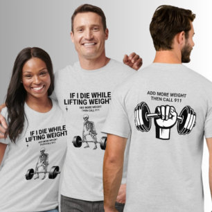Tyngdlyftande Skelett Dödlift Gym T Shirt