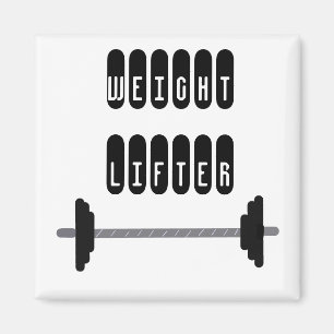 Tyngdlyftare med skivstång magnet