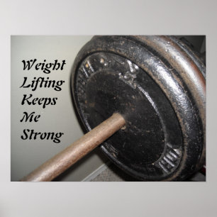 Tyngdlyftningsmotiverande meddelande poster