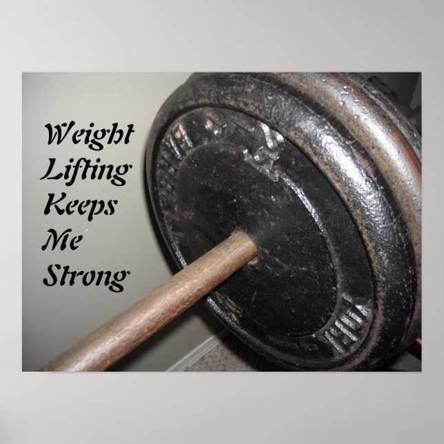 Tyngdlyftningsmotiverande meddelande poster (Framsidan)