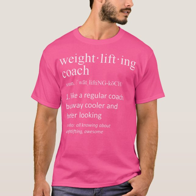 Tyngdlyftningstränare Rolig ordboksdefinition T Shirt (Framsida)