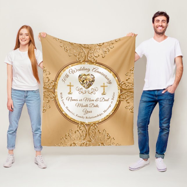 Tyngdpunkt för femtioårsjubiléet fleecefilt (På plats)