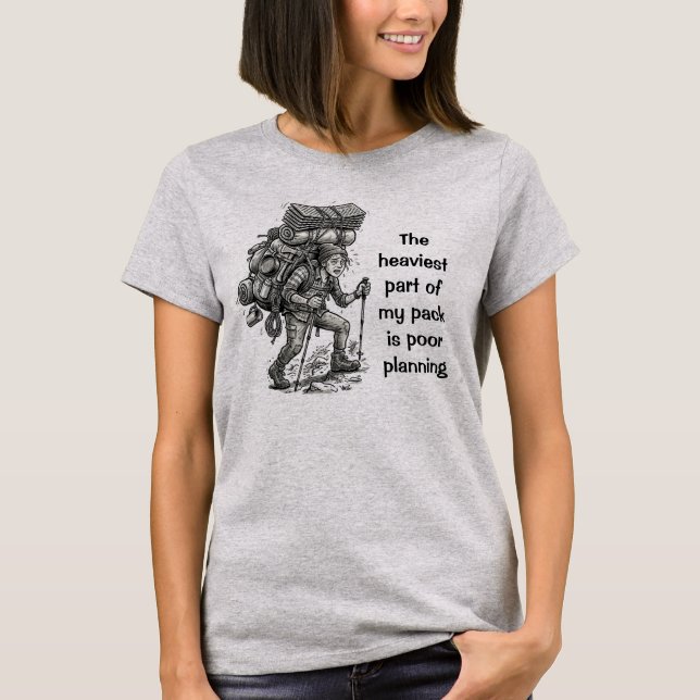 Tyngsta saken i min packning Rolig t-shirt (Framsida)