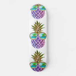 Tynlig ananas med solglasögon mini skateboard bräda 18,5 cm