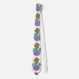 Tynlig ananas med solglasögon slips