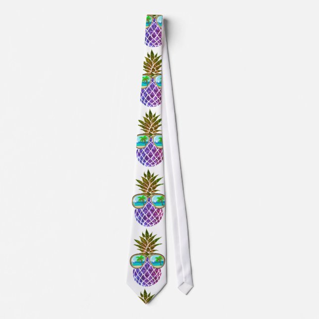 Tynlig ananas med solglasögon slips (Framsida)