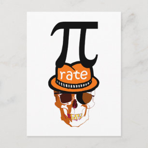 Tynlig pi pirat halloween vykort