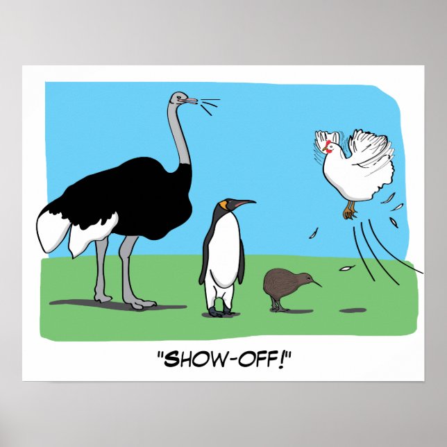 Tynnoj Ostrich Penguin Kiwi-flygande Chicken-show  Poster (Framsidan)