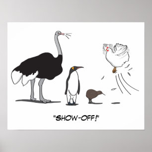 Tynnoj Ostrich Penguin Kiwi-flygande Chicken-show  Poster