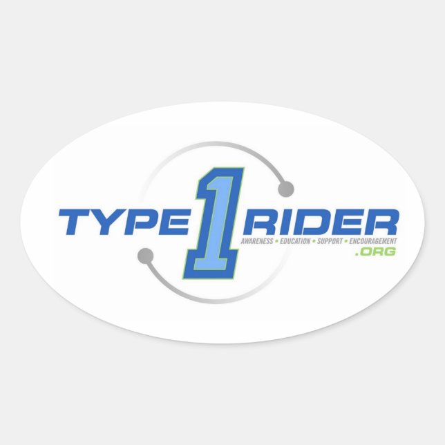 Typ1Rider Oval-Logotyp - etikett (Framsida)