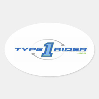 Typ1Rider Oval-Logotyp - etikett