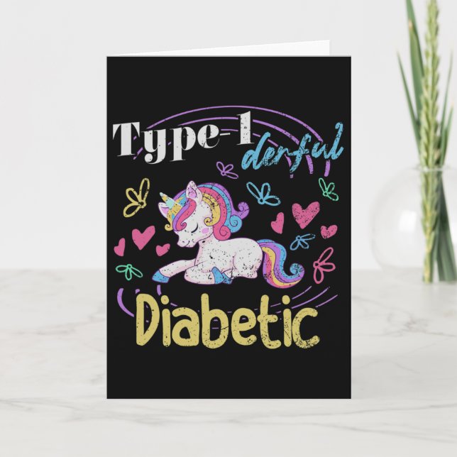 Typ 1 Derful T1d Diabetes Kort (Framsida)