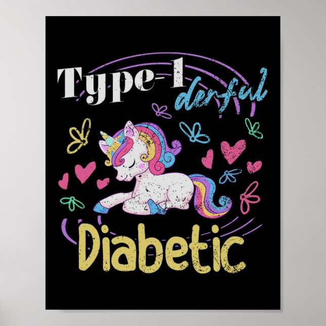 Typ 1 Derful T1d Diabetes Poster (Framsidan)