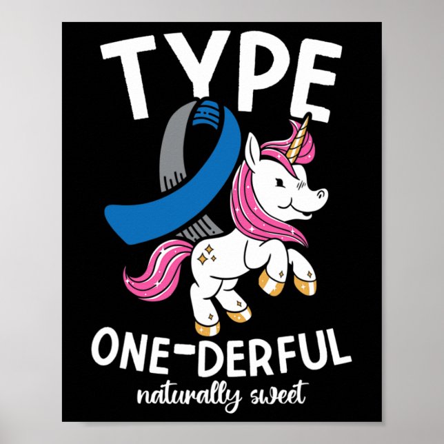 Typ 1 - derös naturlig diabetes poster (Framsidan)
