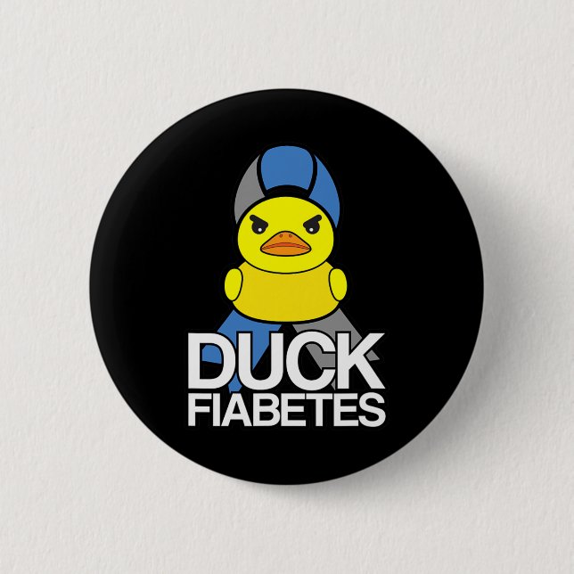 Typ 1 Diabetes Anka Fiabetes T1d Awareness Knapp (Framsida)
