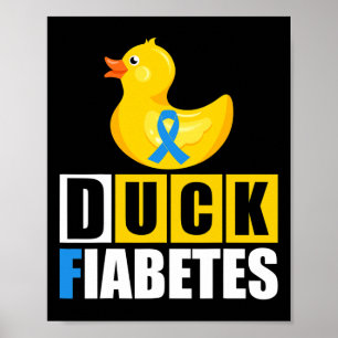 Typ 1 Diabetes Anka Fiabetes T1D Awareness Poster
