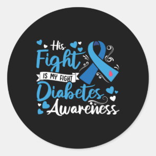 Typ 1-diabetes är min kamp mot diabetes Awa. Runt Klistermärke