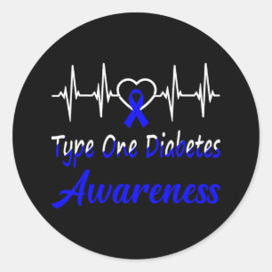 Typ 1-diabetes Diabetiker T1d Awartslag för ökad m Runt Klistermärke