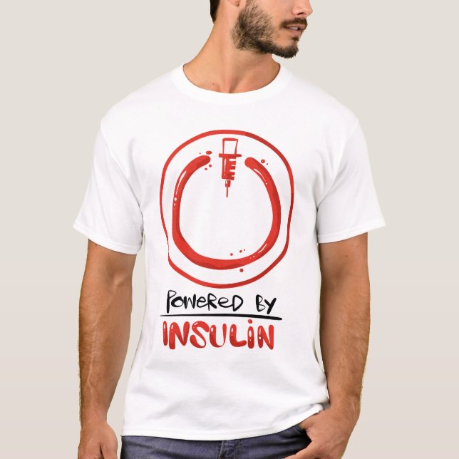 Typ 1- diabetes Dos med insulin T Shirt (Framsida)