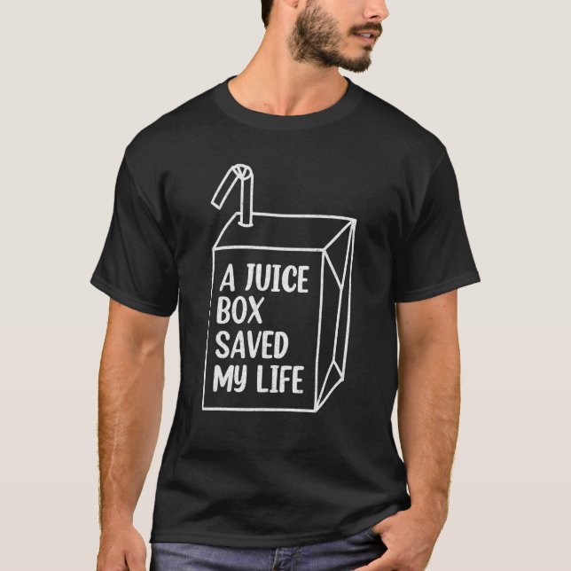 Typ 1-diabetes - en juicebox räddade mitt liv t shirt (Framsida)