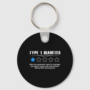 Typ 1 Diabetes En Stjärna Rating T1d Medvetenhet M Nyckelring
