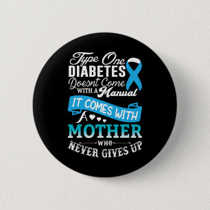 Typ 1-diabetes för Mor Blue- diabetes Knapp