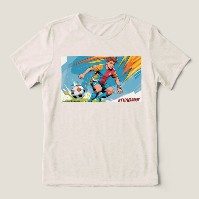 Typ 1-diabetes - Fotboll T Shirt (Design Framsida)