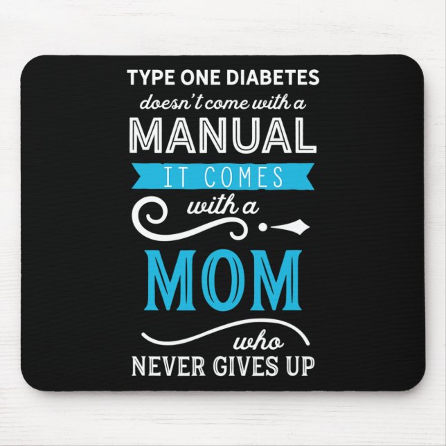 Typ 1-diabetes Komar inte med manuell Mamma Musmatta (Framsidan)