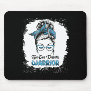Typ 1 Diabetes Krigare Blek Messy Bun Tro Musmatta