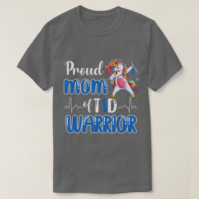 Typ 1-diabetes Mamma i en T1D-kritiker T Shirt (Design framsida)