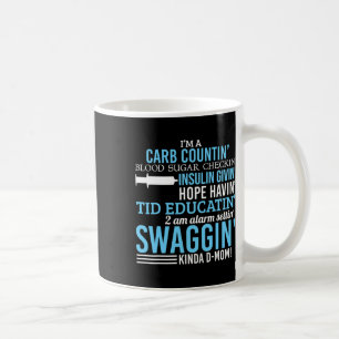 Typ 1 Diabetes Mamma Roligt T1d Diabetesmedvetande Kaffemugg