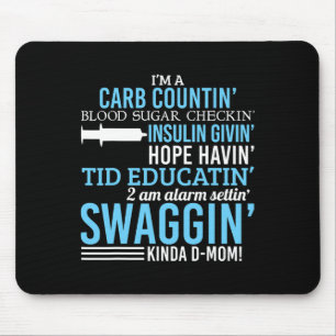 Typ 1 Diabetes Mamma Roligt T1D diabetesmedvetande Musmatta