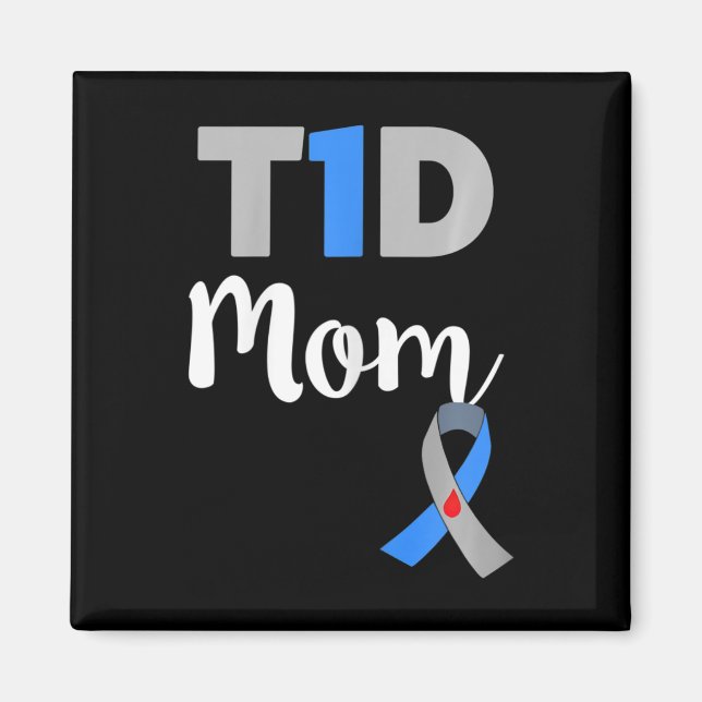 Typ 1-diabetes Mamma - T1D Mamma Magnet (Framsidan)