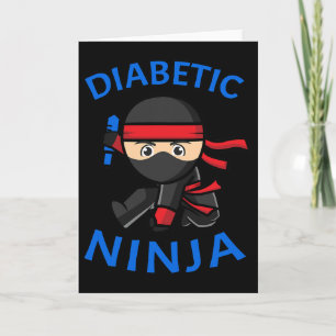 Typ-1 Diabetes Medvetenhet Diabetiker Ninja T1d Ba Kort