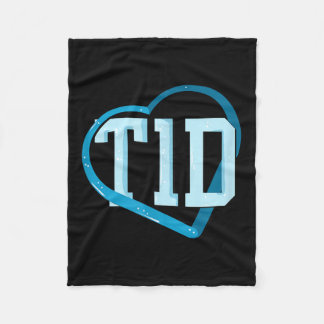 Typ 1-diabetes medvetenhet fleecefilt