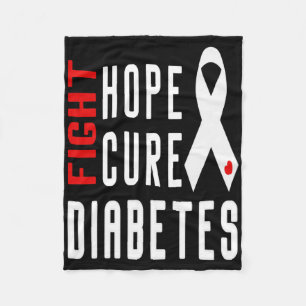 Typ 1 Diabetes Medvetenhet - Kämpa Hopp Bot Diabet Fleecefilt