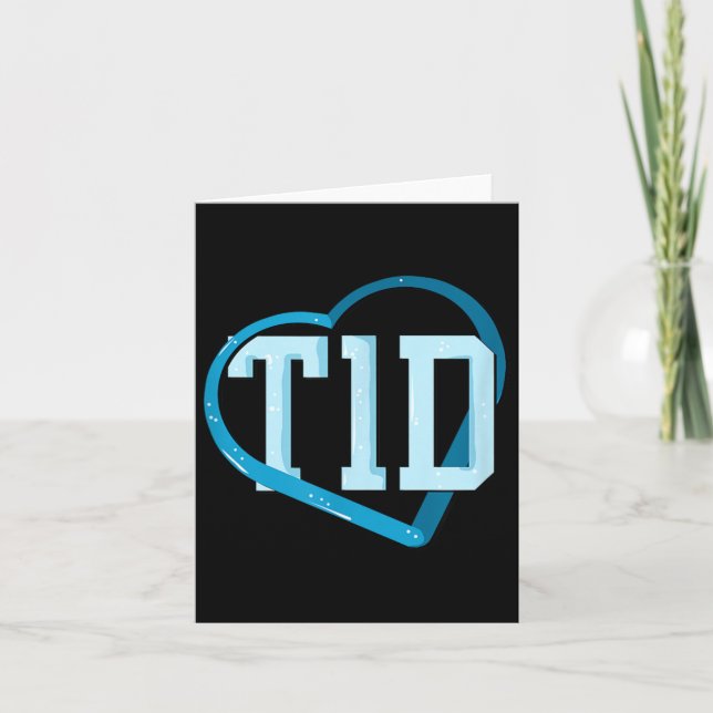 Typ 1-diabetes medvetenhet kort (Framsida)
