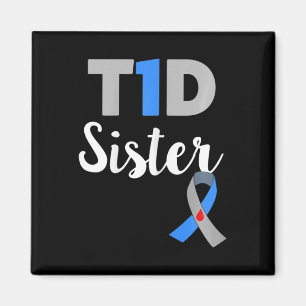 Typ 1 Diabetes Medvetenhet Stöd Syster Diabetiker Magnet