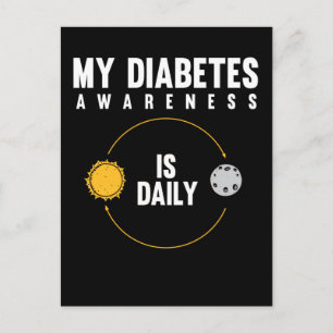 Typ 1 Diabetes Medvetenhet T1D Diabetiker Vykort